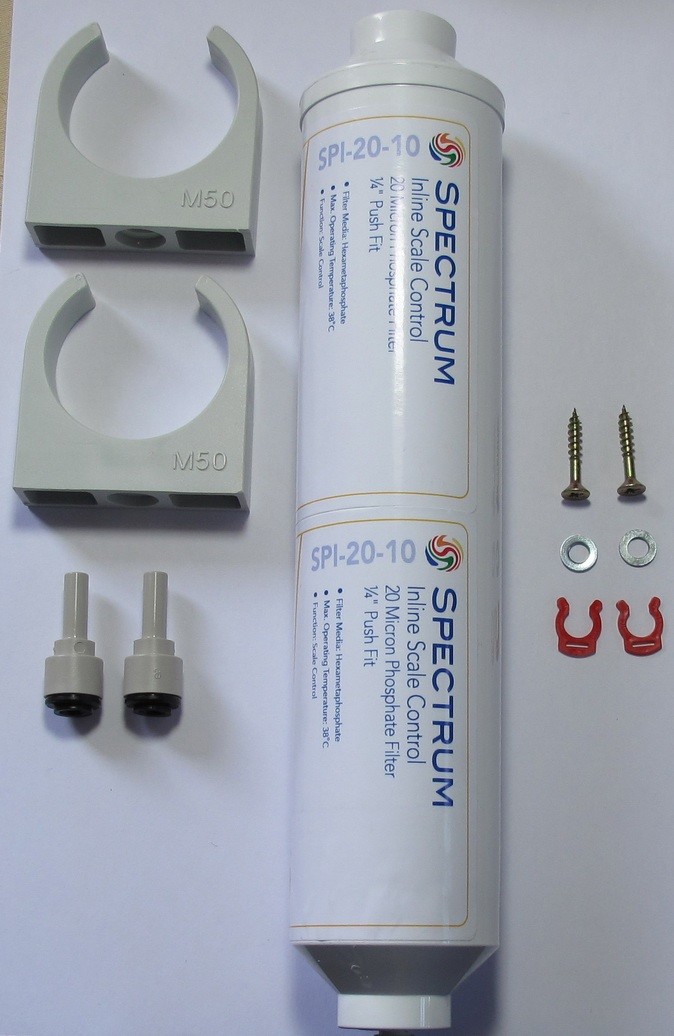 naturaquell Aktivkohle/Sediment-Inline-Filter mit Befestigung